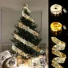 NEUE 50 LED 5M Doppelschicht Lichterkette Saiten Weihnachten Band Bögen Mit LED Weihnachtsbaum Ornamente Neue Jahr navidad Home