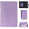 Étui à paillettes mignon pour Samsung Tab S7 T870 S8 X700 X706 fentes pour cartes couverture en cuir PU