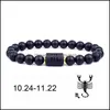 Konst och hantverk 12 Constellations Strand Armband Natural Black Glass Bead Armband Star Sign Constellation Horoscope Coup Sports2010 Dhrko