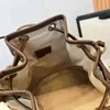 Famille française New Ophidia Drawstrin Mini Bucket Toile Double Sinle épaule Messener BA Bag féminin