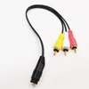 3.5MM 암 잭 - 3 RCA 수 오디오 비디오 AV 어댑터 코드 케이블 25CM/2개