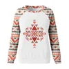 Women's Hoodies & Sweatshirts Hoodie For Women Pullover Women's Long Sleeve Tops Sweatshirt Western Aztec Print Top Sleeveless Zipper Co