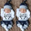 Clothing Sets Baby Boy Clothes Set Long Sleeve Little Man Romper Deer Print Leggings Hat Beanies 0-18M
