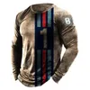 Camisetas vintage 3D Impreso Casual Mangas largas Hombres sueltos Camisetas de gran tamaño O Cuello Confort Sudaderas Ropa europea 5XL 220601