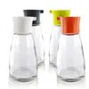 Kitchen Tools Dripless Glass Soy Sauce Dispenser Pot Cooking Utensils Controllable Leakproof Olive Oil Vinegar Cruet Bottle with Green White Black Cap