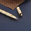 Pirinç tükenmez kalemler bambu tarzı lüks metal yazma kalemi iş okulu hediyesi altın özel logo