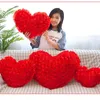 Oreiller rouge coeur forme peluche dos coussin petite amie cadeau Simulation Rose décoré jeter saint valentin mariage A35Pillow