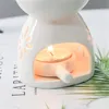 Fragrance Lamps Ceramic Stove Candle Holder Small Oil Burner Diffuser Hollow Essential Home Decor 1pcsFragrance FragranceFragrance