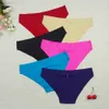 6 pcs/parties Sexy Seamless Briefs Female Underwear Ice Silk Mid Rise Underpants Panty Breathable Briefs M-XXL Intimates Shorts L220801