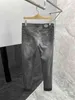 Spring 2022 and Summer Men's Smoky Grey Boutique Simple Medium Waist Micro Elastic Small Straight Jeans