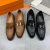 Scarpe eleganti firmate da uomo formali in pelle geunine con fibbia in metallo Moda di lusso da uomo casual con punta da ballo di fine anno Scarpa con scatola originale