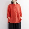 Chemisiers pour femmes Chemises Chemise en lin pour femmes Printemps Eté Haut à manches courtes T-shirt en coton pour femmes Mode coréenne Taille Plus Loose Designer