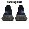 Kanye West Yeezys 350s Adidas Yeezy Boost 350 V2 3M مقاس 36-48 أحذية ركض ثابتة أحذية رياضية Mono Ice Cinder كربون أزرق مبهر للتنس للرجال والنساء مع جوارب