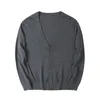 Herrtröjor Spring Autumn Men's Sticked Cardigan 2022 Grundläggande tröja V-ringad solid färgskjorta Casual Loose Streetwear M-4xlmen's