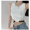 Summer Sports Vest Cool Girl Strappy Sexy Top Short Sleeveless Running Outer Wear Stretch Hip-hop T-shirt W220422