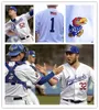 XFLSpcollege Kansas Jayhawks Ku Baseball Jersey Bob Allison Dale Gear Tom Gorzelanny Steve Jeltz Steve Renko Sam Freeman Mike Zagurski Wes Benjamin