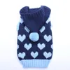 Abbigliamento per cani Gatto Maglione Felpa con cappuccio Cuori Modelli Maglione Pet Cucciolo Cappotto Giacca Abiti caldi per Chihuahua Yorkie PoodleDog252r