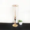 Decoratie prachtige bloem vaas stand goud zilveren trouwtafel middelpunt 57 cm lange weg lood home Decor Imake321