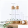 Packing Bottles Office School Business Industrial 15Ml30Ml50Ml Natural Bamboo As Airless Bottle Cosmetics Transparent Pump Head Travel Car