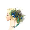 Women Peacock Feather Fascinator Clip Ladies Day Races Wedding Party Bridal Tiara Hairpin Hair Accessories Bride Headpiece 220719