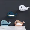 Whale-shaped punch-free soap rack bathroom drain box toilet rack punch-frees wall hanging racks household suppliess