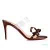 2022- صيف العلامة التجارية Women Women Shoes High Heel Open Open Open Batent Leather Bughes Just