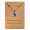 Säljer Bohemian Alloy Butterfly Pendant Halsband CLAVICLE CHAIN ​​NACKLACE CARD SET2368801