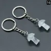 Keychains Lanyards Natural Stone Key Chain Ring Svamphängen Keychains Söt mini Statue Charms Keychain Pendant Lovely Keyring för Mki Car Bag Ornament G7SF