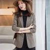 Kvinnors kostymer blazers mode casual kvinnor blazer och jacka l￥ng￤rmad aff￤rer damer arbetar kontor enhetlig stil 2022 Kvinnor