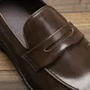 Robe de mariée en cuir pour hommes, chaussures de styliste, mocassins confortables et à la mode, chaussures décontractées d'été