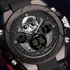 Wallwatches Skull Watch Digital Watch Men Sport Watches LED electrónicos Muñeco masculino para reloj Wallwatch Brand Sanda Hour 6087