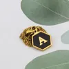 Kolye Kolyeler Altın Başlangıç ​​Mektup Cazibesi Kolye Paslanmaz Çelik Siyah Hexagon 26 Harfler Kadın Mücevher Toptan Teslimat