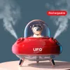 2022 뜨거운 거래 DealsDouble 스프레이 UFO 공기 가습기 귀여운 곰 미니 미스트 메이커 LED 보습 아로마 테라피 공기 원자화 자동차 홈 a