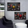 Cartoon schattige aap canvas poster print cool aap graffiti pop kunst muur foto's cuadros huis woonkamer decoratief schilderen