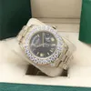 Diamond Dark Grey Roman President Watch 2288238 Men Automatic Heruples Box