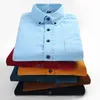 Camisas informales para hombre, camisa de manga larga de pana de algodón de ajuste Regular liso suave para ocio, camisa cálida para hombre, ropa de gran tamaño de fácil cuidado 220401