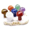 2x1.5cm Mushroom-Shape Chakra Stones Natural Healing Crystals Quartz Chakras Reiki Yoga Flower Pot Fish Tank Decoration Christmas Decorations Crafts