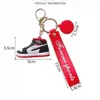 Cartoon Man and Woman Couples Basketball Shoes Keychain PVC Soft Rubber Car Key Ring Chain Bag Small Pendant Accessories G220421