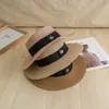 Straw Hat Ladies Bee Bow Wide Brim Hats Summer Outing Sunscreen Sunshade European And American Retro Leisure All-match Top