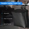 Outros acessórios de interiores Lixo do carro pode lixo dobrável com lixo de veículo multifuncional de tampa para armazenamento e lixo outro