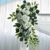 Decorative Flowers & Wreaths Weding Arch Backdrop Decor Flower Artificial White Wall Door Threshold Wreath Living Room Party Pendant Garland