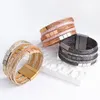 Charm Bracelets Amorcome Bohemian Multi Strand Shiny Bright Leather Cuff Wrap Bracelet With Magnetic Clasp Metallic Square Tube Jewelry