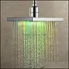 Wasserfall-LED-Duschkopf, Temperatursensor, 7 Farben, Lichtwechsel, quadratische Decke, Regenduschkopf, Badezimmer-Zubehör, Drop-Lieferung 202