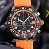 2022 V2 Endurance Pro 44mm Miyota Quartz Chronograph Mens Watch X82310D51B1S1 PVD Steel All Black Dial Blue Rubber Strap Stopwatch Super Edition Puretime G03B2