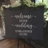 Vinyl Welcome Wedding Decal Bienvenue à notre début Vinyle personnalisé Sticker Wedding Sign DIY Names and Date Custom Decal 220621