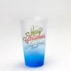 500ml / 17oz 승화 서리 낀 유리 머그잔 300ml / 10oz 와인 텀블러 주스 머그잔 워터 컵 Drinkware DIY 디자인 원뿔 모양