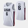 Sérigraphie US Basketball 2023 FIBA World Cup 11 DaQuan Jeffries Jersey 6 Bell 14 Eric Mika 10 William Davis 8 George King 7 Cody Demps 12 Michael Frazier II Navy Blue