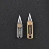 1Pcs High End EDC Pocket Knife 420J2 Stone Wash Blade TC4 Titanium Alloy Handle Mini Utility Knives