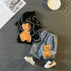 子供用の漫画半袖TシャツコットンサマーショーツTシャツ幼児の男の子トラックスーツ幼児の女の子の服セットのためのスーツ