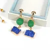 Dangle Chandelier Dayoff Oenings de piedra de resina hecha a mano para mujeres Pendientes de joyas de joyas